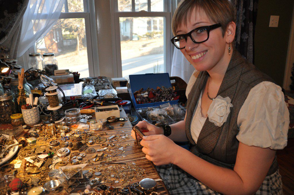 Artist Samantha Extance in her studio. Photo courtesy Oklahoma Visual Arts Coalition.