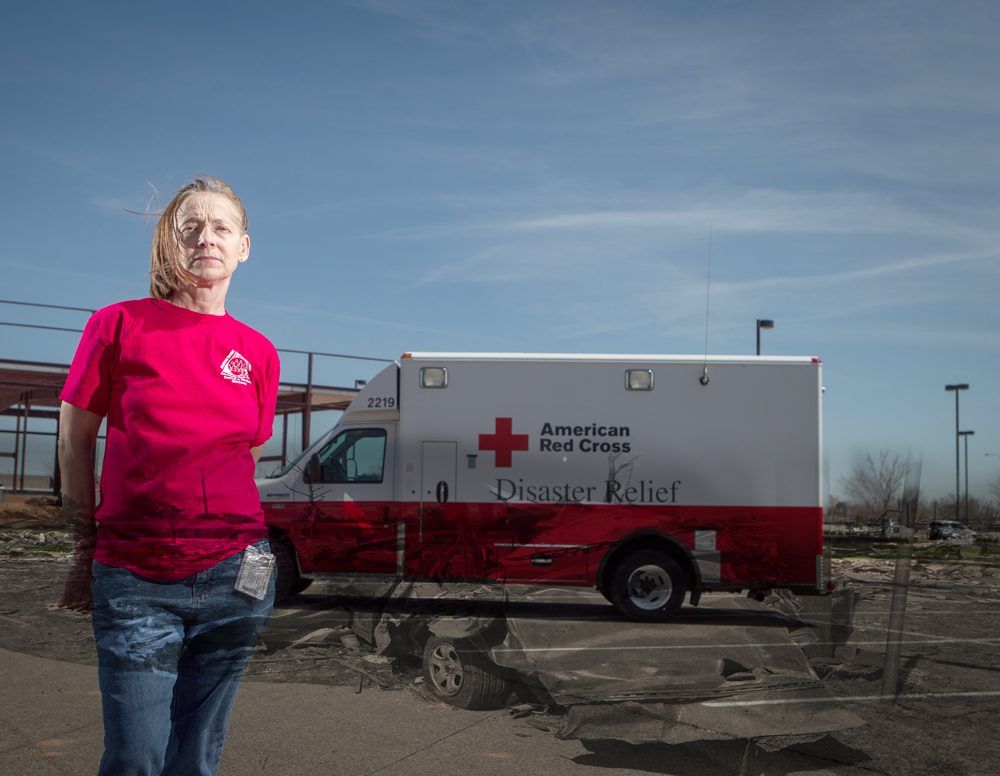 Carla Young was among the American Red Cross volunteers, who helped displaced Moore residents. Photo by Brent Fuchs.