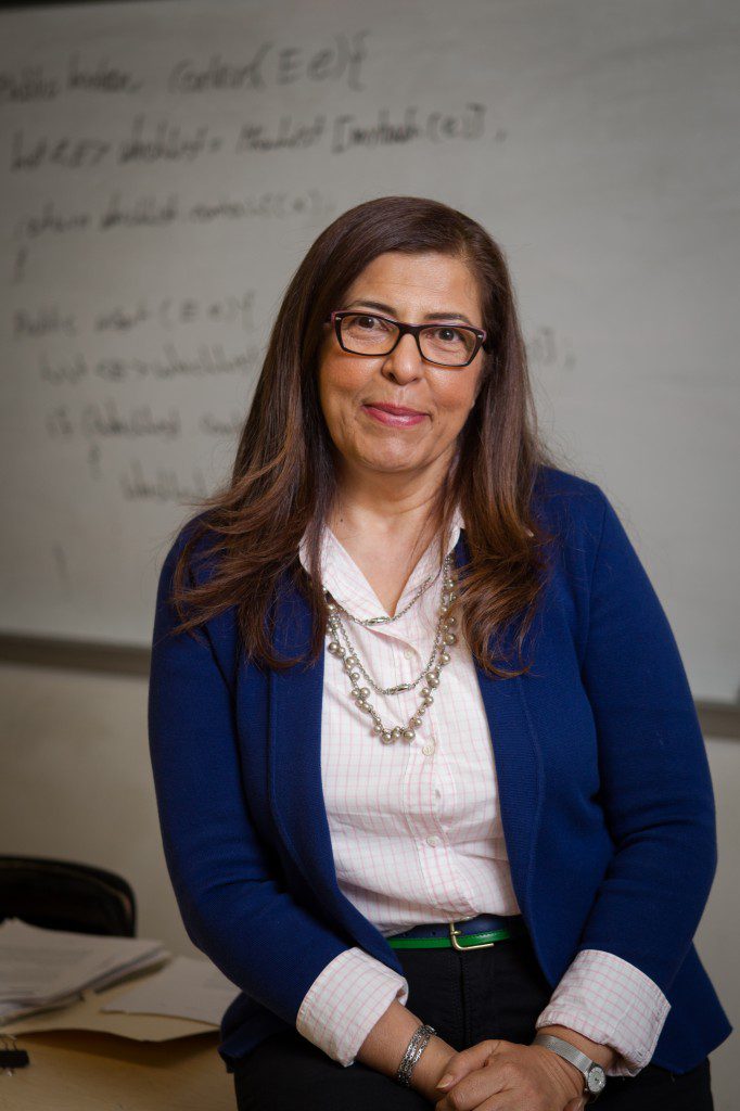 Dr. Farideh Samadzadeh, professor of Computer Sciences, Oklahoma School of Science and Math. Photo by Brent Fuchs.