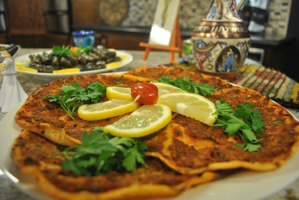 Lahmacun, or Turkish pizza. Photo courtesy Raindrop Turkish House, Oklahoma City.