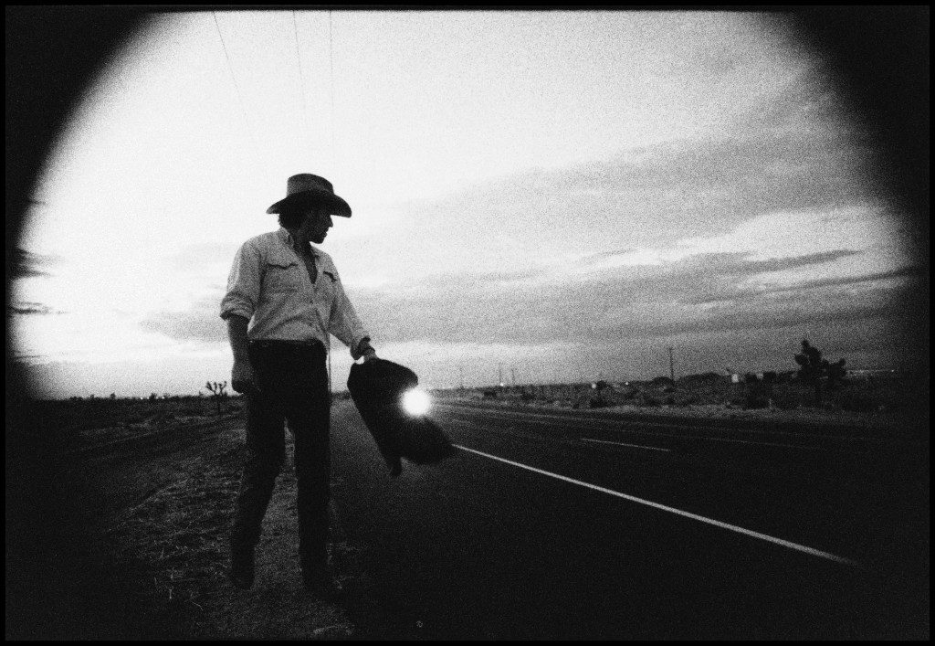 "Bruce on Highway," print. Photo (c) Pamela Springsteen.
