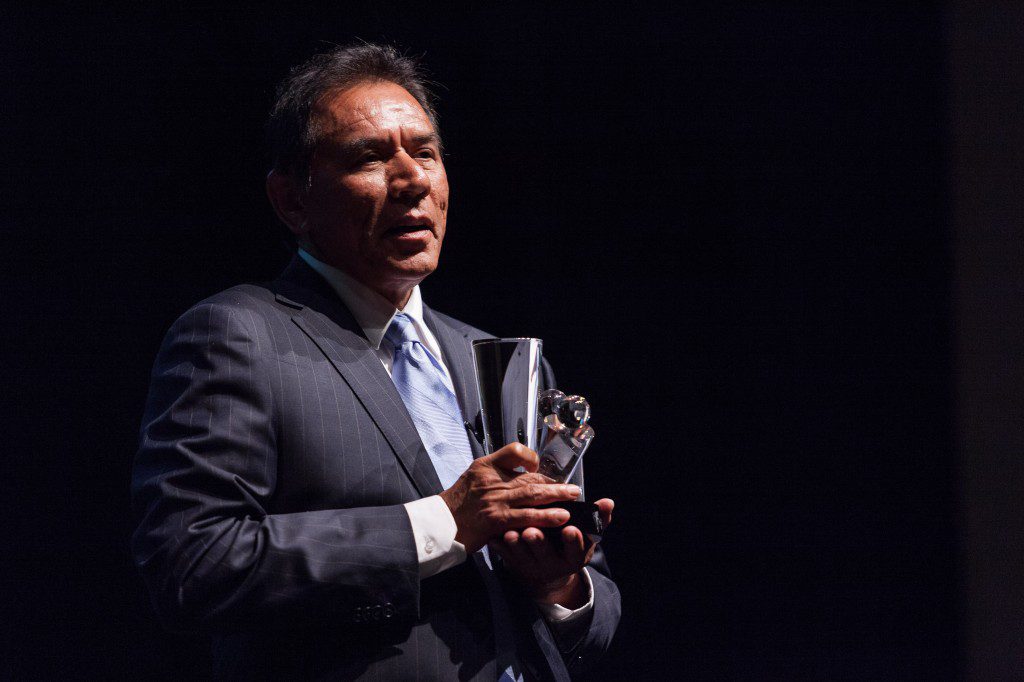 Wes Studi was the recipient of the 2013 TATE Distinguished Artist Award. Photo courtesy TATE Awards.