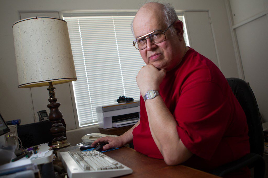 Charles Hill is the author behind the award-winning Blog Dustbury. Photo by Brent Fuchs.