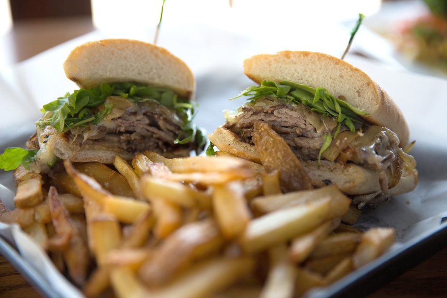 The prime rib sandwich with pub fries at The Pint on Cherry Street. Photo by Brandon Scott.