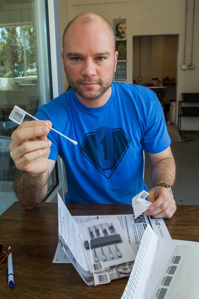 Swab Squad founder Marshall Matlock wants to save more lives by increasing the number of bone marrow donors. Photo by Brent Fuchs.