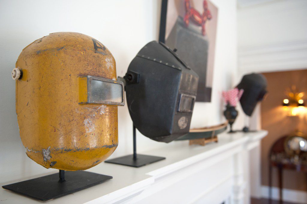 Functional welding masks make bold statements as art. 