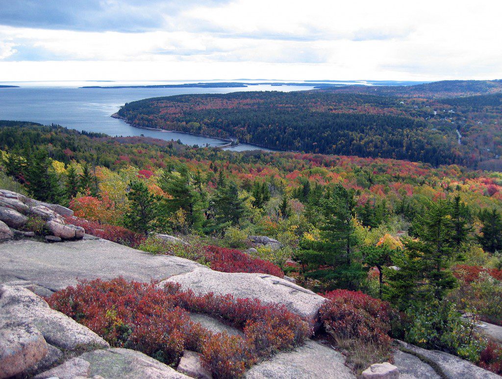 The View from Gorham Mountain in Acadia National Park, Maine. 