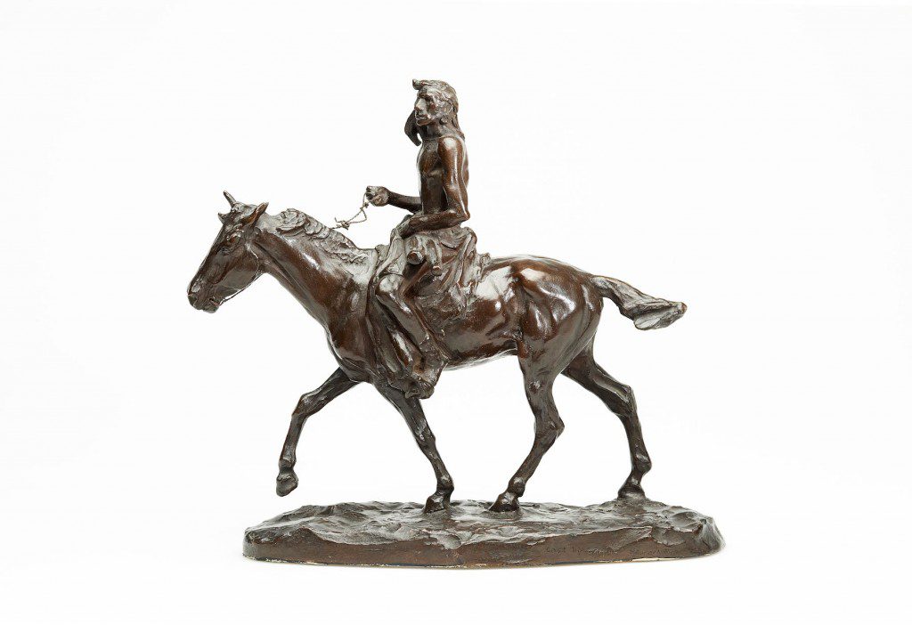 "Medicine Whip," bronze, by Charles M. Russell. Image courtesy Gilcrease Museum.
