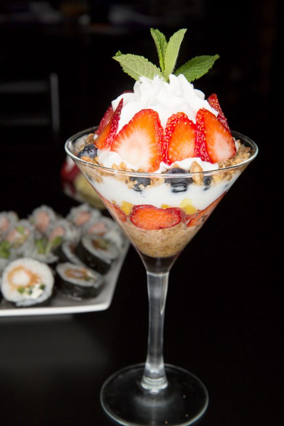 Brunch at in the raw consists of sweet treats like the fruit and greek yogurt parfait. Photos by Brandon Scott.