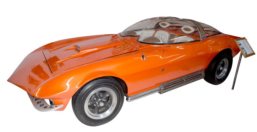 The bubble-topped Cosma Ray is just one of the more than 50 custom vehicles on display at the national rod and custom car hall of fame museum.
