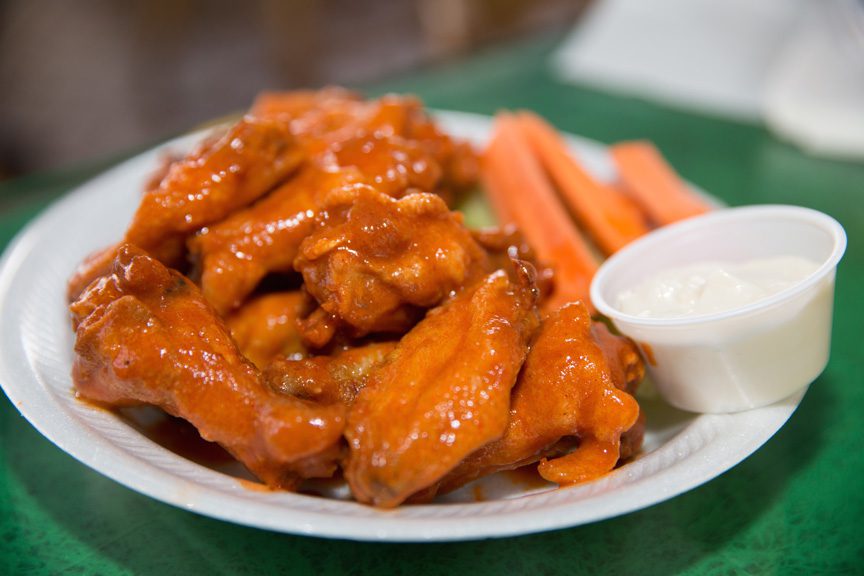Buffalo wings are done right at the right wing. Photo by Brandon Scott.