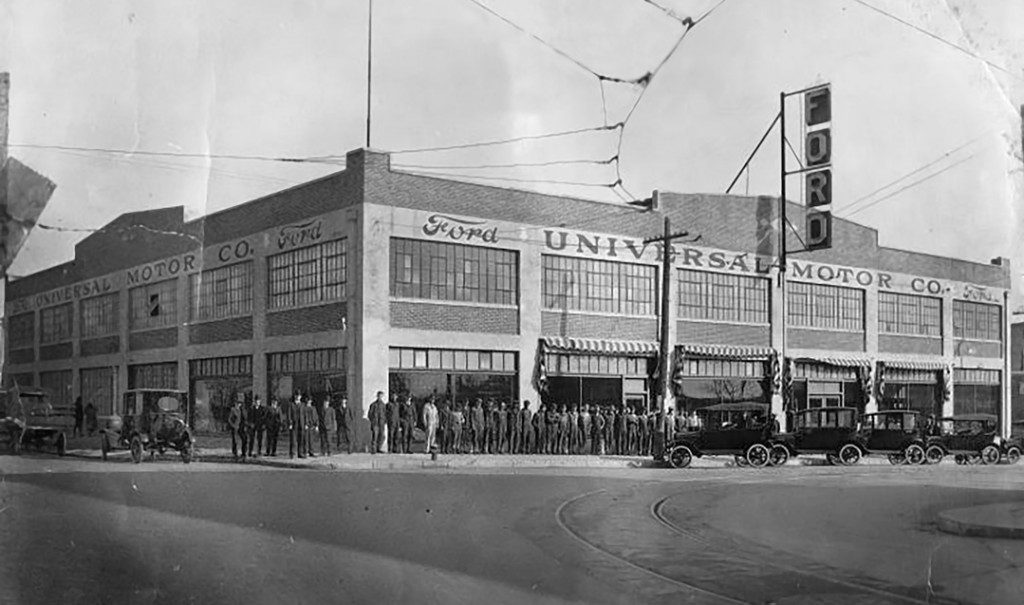 The original Universal Ford Motor Company building in the Brady Arts district. 
