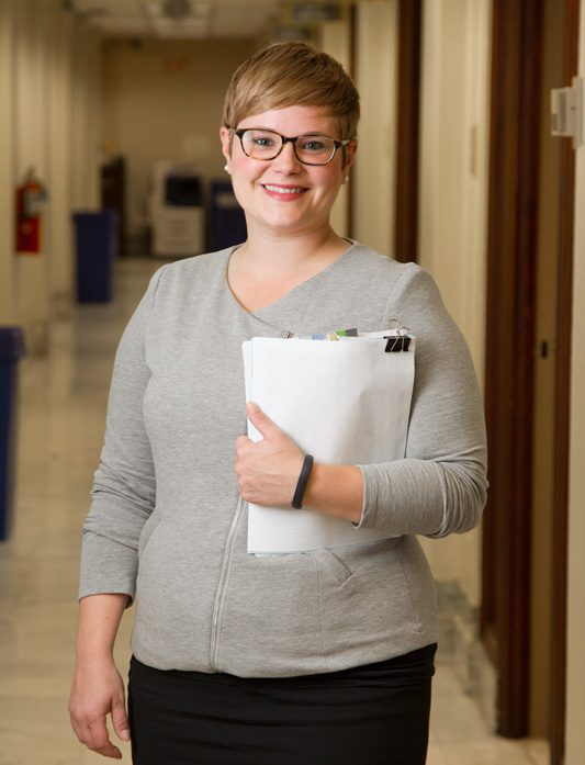 Rep. Emily Virgin (D-Norman) was driven to a career in public service after a childhood of working on political campaigns with her grandfather. Photo By Brent Fuchs.