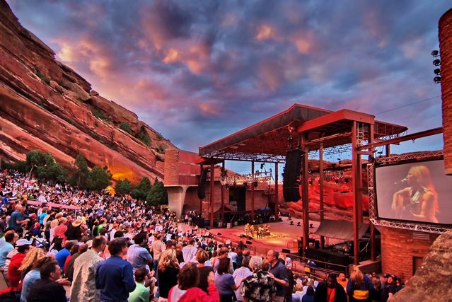 Red rock Amphitheatre in Morrison, Colo., is a trip to another world.  Photo by Stevie Crecelius, courtesy City & county of Denver. 