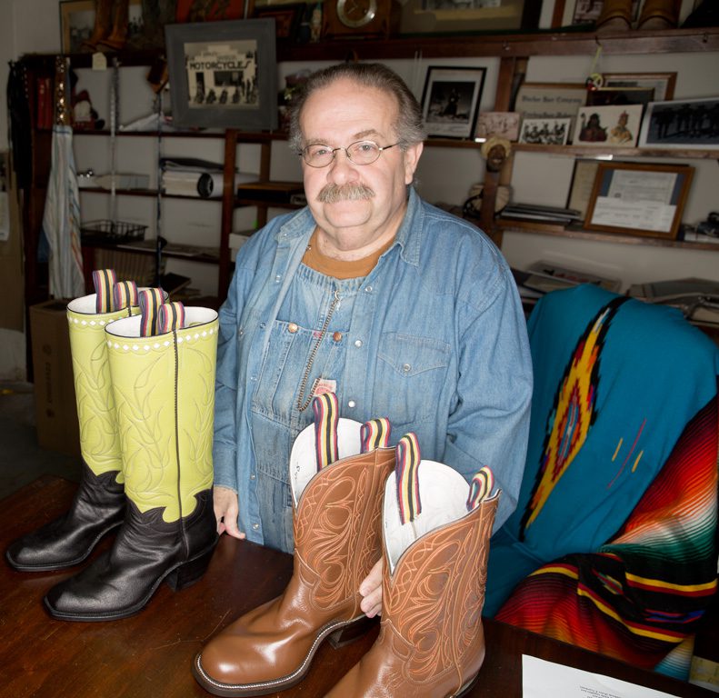 James “Smitty” Smith owns and operates Blucher Boots, the oldest bootmaking company in Oklahoma, located in Beggs. Photos by Brandon Scott.