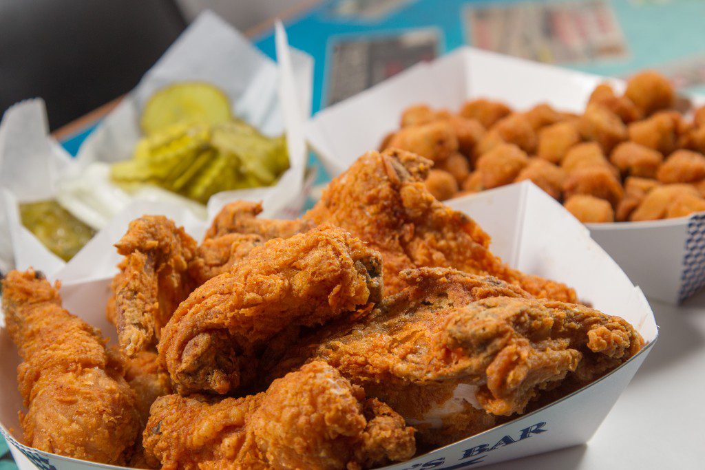 Eischen’s is known for its fried chicken, which brings crowds from all over the state to the tiny town of Okarche. Photos by Brent Fuchs.