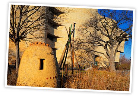 The landscape surrounding the museum offers depictions of American Indian environments. Photo by Katherine Fogden, NMAI.