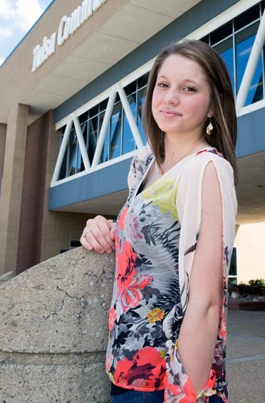 Rachael Surber, a first-generation college student, attends Tulsa Community College.Photo by Brandon Scott.