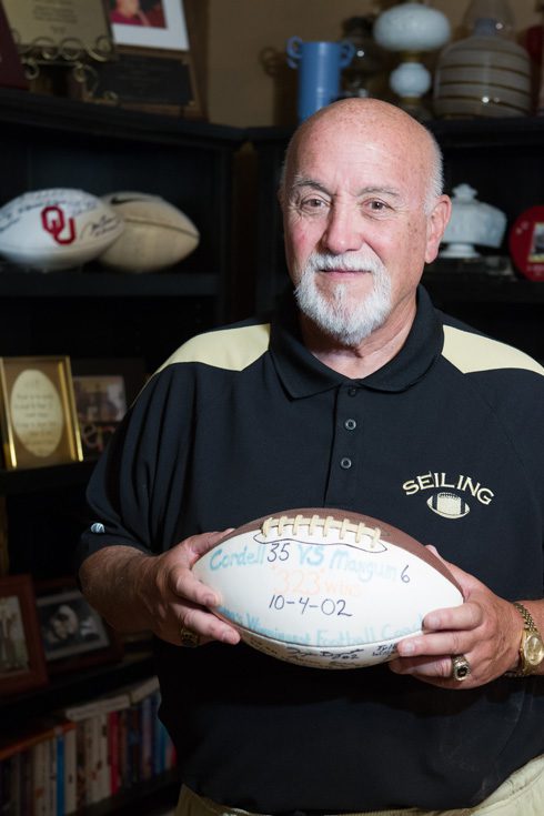 Bruce Hendrickson retired from coaching football last year and holds the state records for most wins by a football coach. Photo by Brent Fuchs.