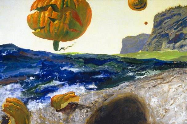 Jamie Wyeth: The Headlands of Monhegan Island, 2015, Oil on canvas, 40 by 60 inches.