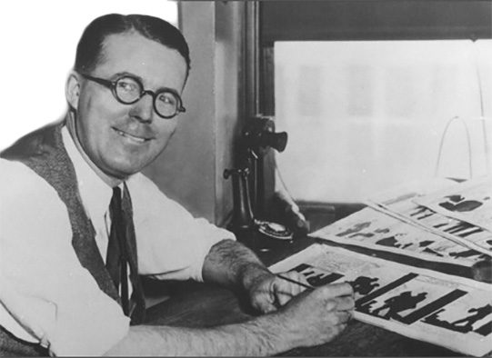 chester Gould, a pawnee native and the creator of the Famous Dick Tracy comic Strip, Discovered his fascination for the newspaper Comic strip when he was as young as 7 years old.