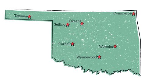 Hendrickson has coached in several cities across Oklahoma. Illustration by Ben Albrecht.