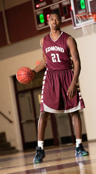 Kristian Doolittle is the top-ranked high school basketball player in the state and suits up for Edmond Memorial High School. Photo by Brent Fuchs.