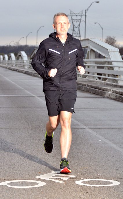Tulsa runner and heart attack survivor Doug May trains for the 2016 Houston Marathon.Photo by Dan Morgan.