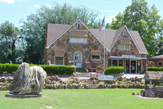 Midgley House was built in 1947 from stones and petrified wood excavated during the travels of Dan and Libbie Midgley. File photo.