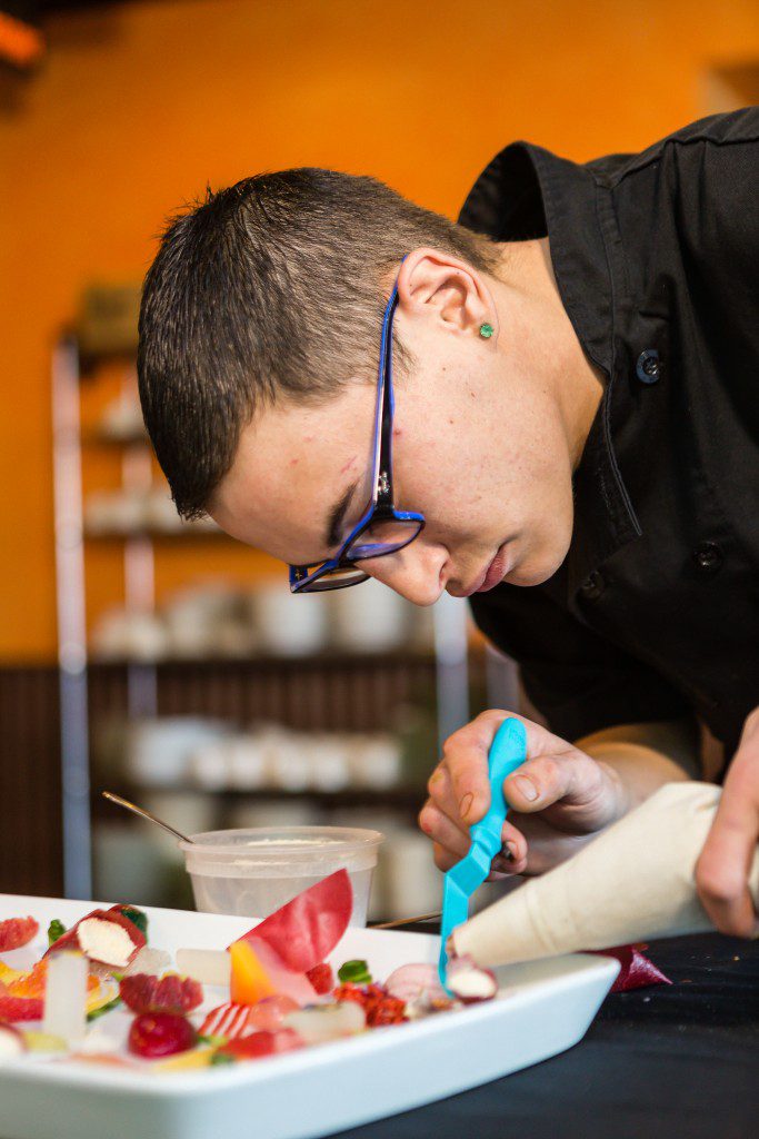 Chef Kent uses his background in science to create new dishes. Photo by Chris Humphrey Photographer.