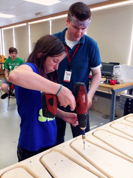 Assigning young girls with STEM Mentors can help overcome a belief that the predominance of males in STEM classes means females do not belong, according to Xan Black of the Tulsa Regional STEM Alliance. Photo courtesy tulsa Regional STEM Alliance.