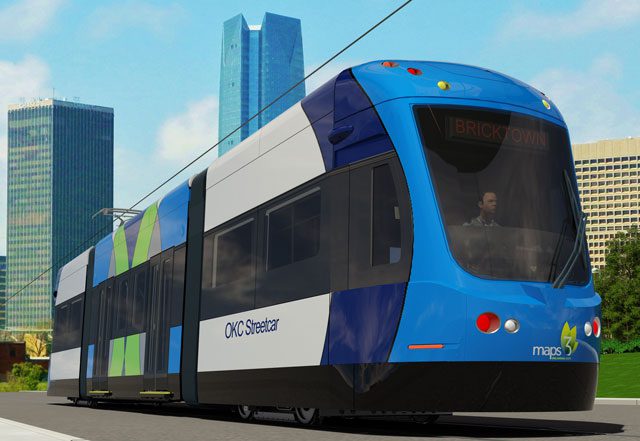 concept art for the oklahoma city street car shows what will be available for oklahoma city residents in coming years. the project is scheduled to start construction in september and finish in the fall of 2018. Photo courtesy maps okc