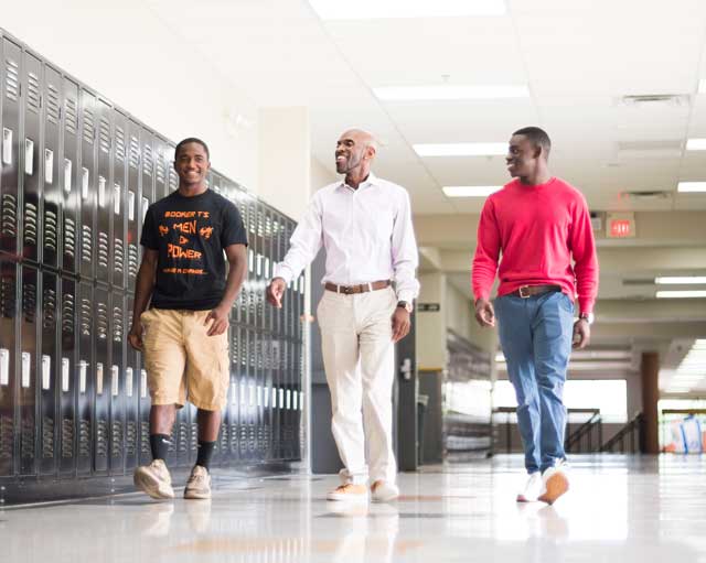 Dr. Anthony Marshall has been serving as faculty adviser for Booker T. Washington’s Men of Power since 2007. Photo by Janelle Acevedo.