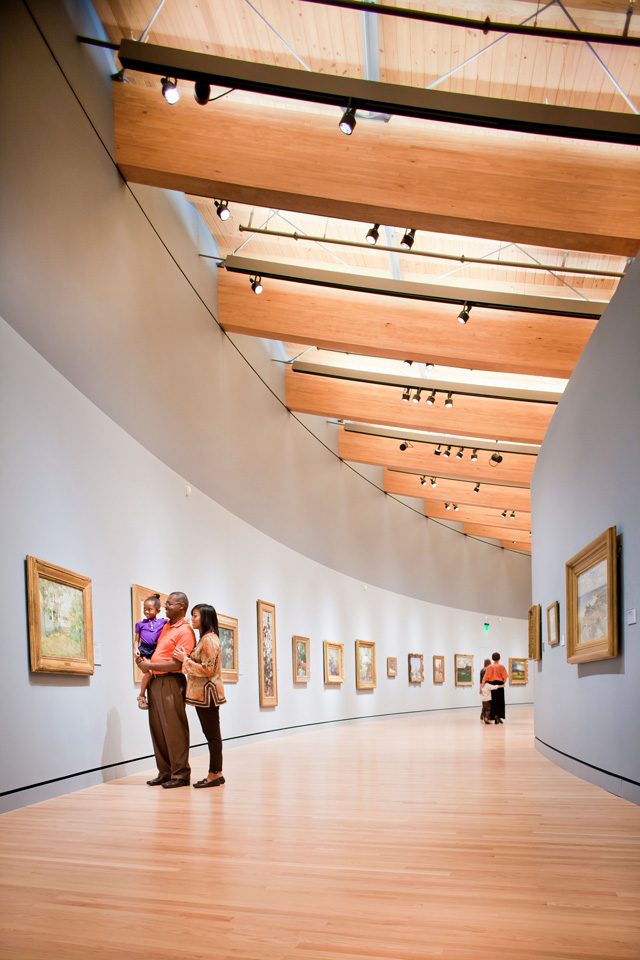 Crystal Bridges Museum of American Art uses its own unique architecture to enhance the artistic experience of the guests. Photo courtesy Crystal Bridges Museum of American Art.