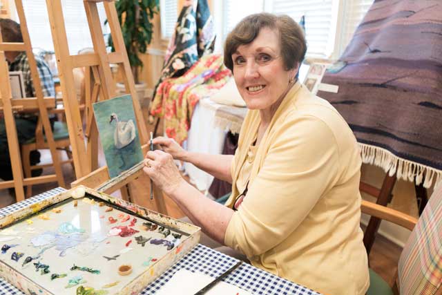 Charlotte Lough of tulsa did not reignite her love for painting until a couple of years before retirement. Now, she considers it her passion. 