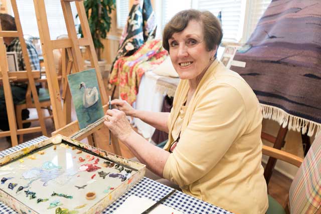 Charlotte Lough of tulsa did not reignite her love for painting until a couple of years before retirement. Now, she considers it her passion.