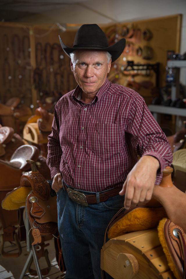 Mike Marcellus has been in the business of saddlery for more than 30 Years. Photo by Brent Fuchs.