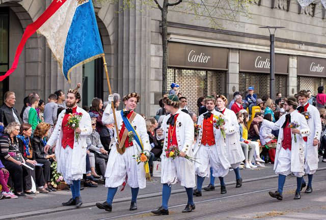 The Sechselauten parade is held every spring.