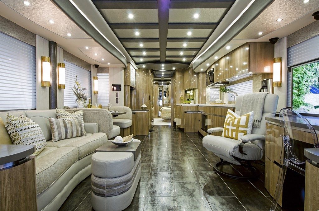 Newell Coach creates motor coaches that combine the best of luxury hotels, smart home automation and automobiles. Photos courtesy Newell Coach