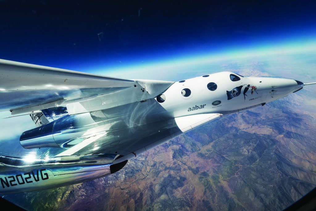 Virgin Galactic is planning to offer flights into space, although no launch date has been set. Photo courtesy Virgin Galactic