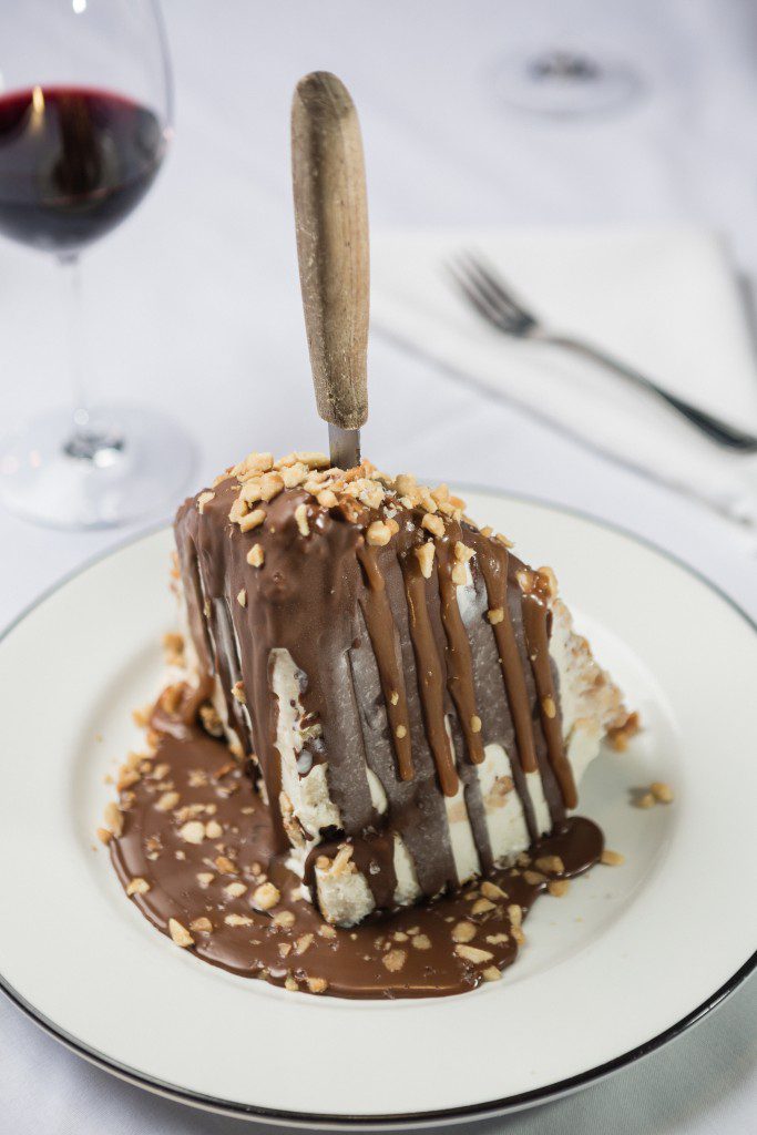 the delectable turtle ice cream pie is the perfect ending to a pristine meal. suffice it to say that you eat till you bust. Photo by Chris Humphrey Photographer