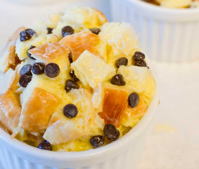 The chocolate chip croissant bread pudding is one of the made-from-scratch desserts available at Dragonmoon.