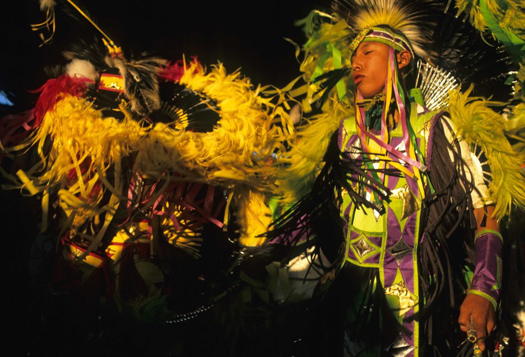 Two fancy dancers, ken blackbird. Buffalo Bill Center of the West, Cody, Wyoming, USA, courtesy Gilcrease.