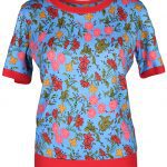 Escada floral print blouse, $350, Saks Fifth Avenue