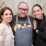 LtoR – Event co-chair April Faudree Moore, Chef Jamie Bissonnette and event co-chair Julie Nickel Web