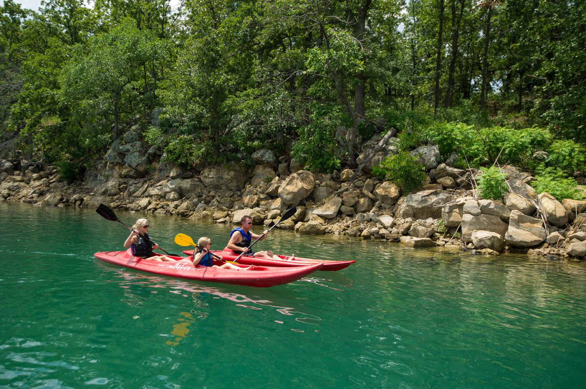 Kayaking on Lake Murray is open to those of all ages and skill levels.
Photo by James Pratt/Oklahoma Tourism
