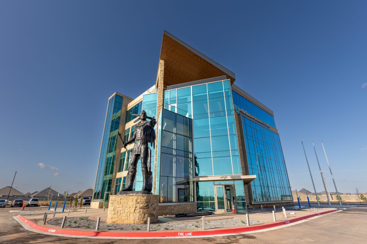 The Chickasaw Community Bank, headquartered in OKC, assists with everything from personal and business banking to tribal lending. Photo courtesy the Chickasaw Nation