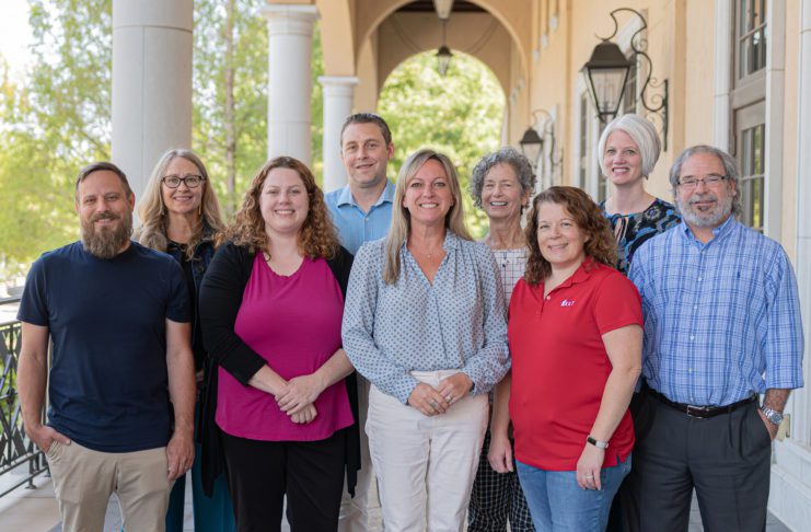 Sarah Gould and KKT Leadership Team including (L-R), Brandon Hackett, Yolanda Wright, Liz Rohrbacker, Francis Wilmore, Sarah Gould, Pam Deatherage, Angela Sexton, Kate Cofer and Jim Boulware.
